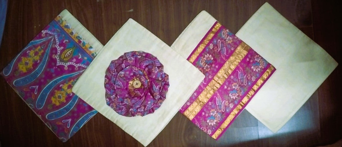 VIBHARI SILK CUSHION COVERS (4 PCS)