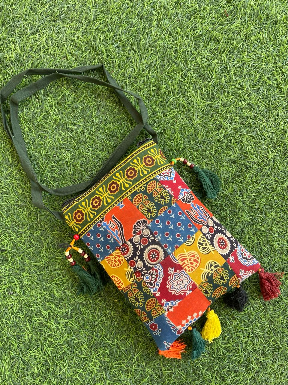 PATCHWORK SLING BAG-LAVNI SLING BAG