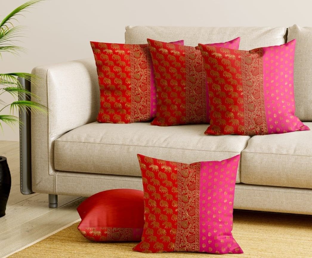 GAJRAAJ CUSHION COVERS (5 PCS)
