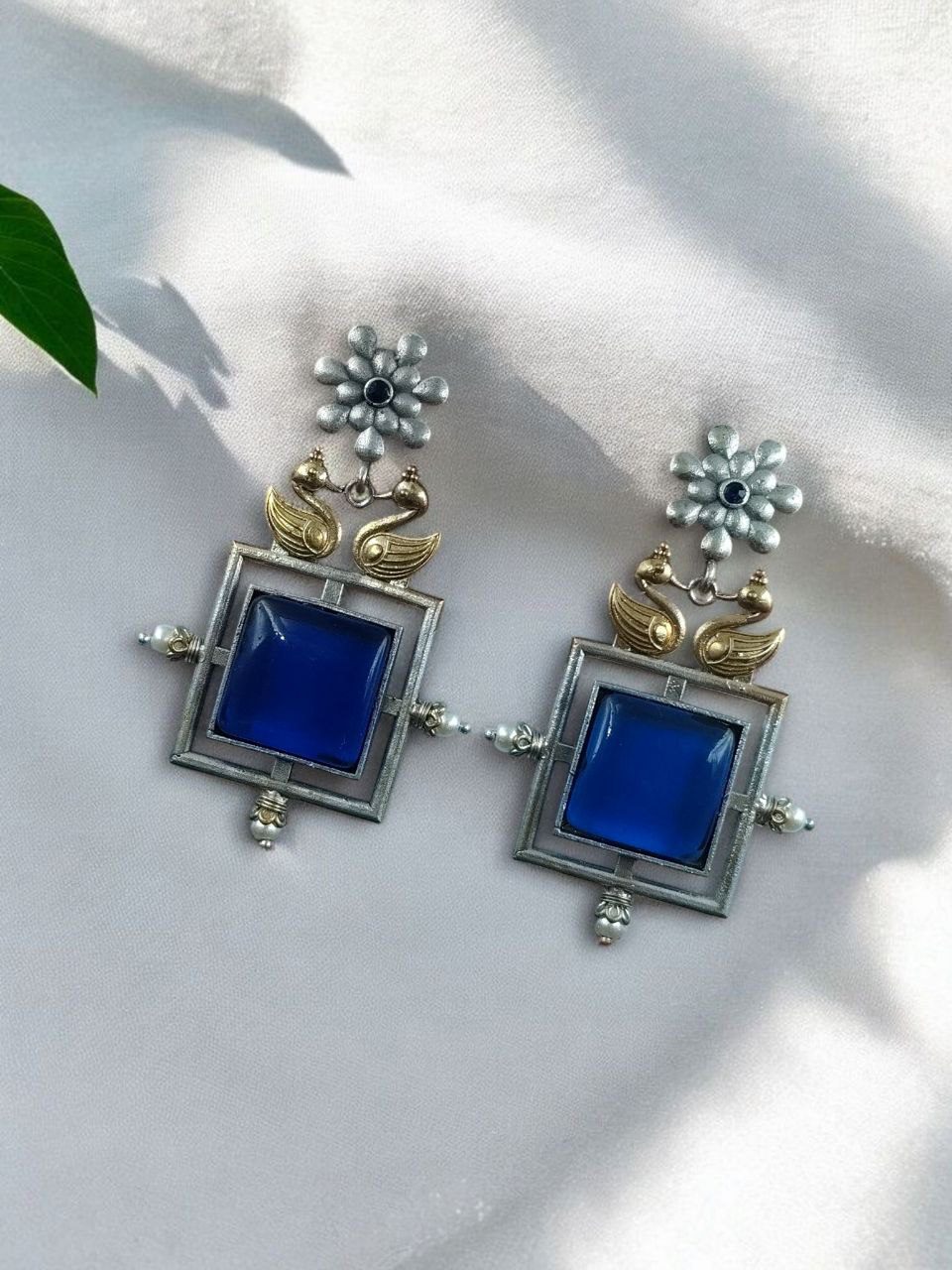 DHOOP CHAON SILVER LOOK ALIKE  EARRINGS - SARIKA